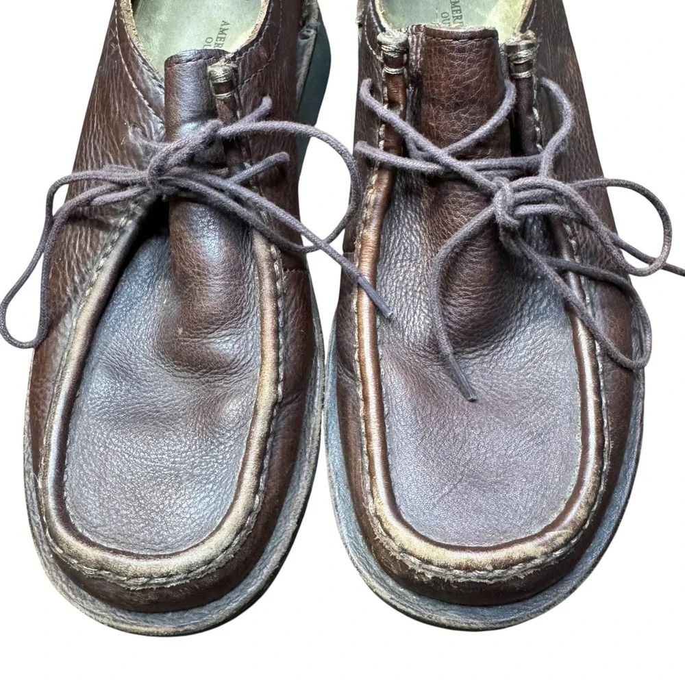 American Eagle Outfitters Shoes Mens Size 9 Brown Moccasin Lace Up Comfort